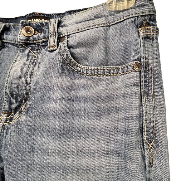 Rank 45 Mens Denim Jeans 32x34 Straight Leg Classic Cowboy Medium Wash Stretch - Picture 7 of 16